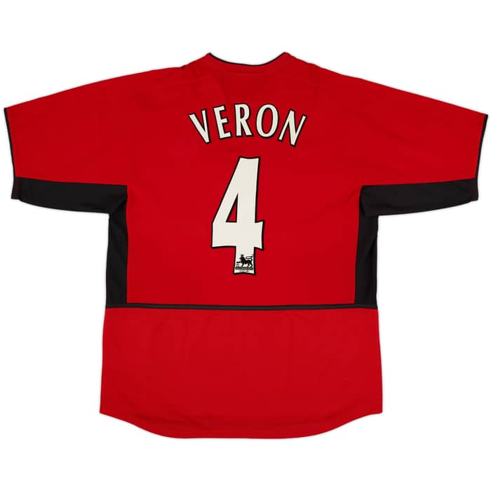 2002-04 Manchester United Home Shirt Veron #4 - 8/10 - (L)