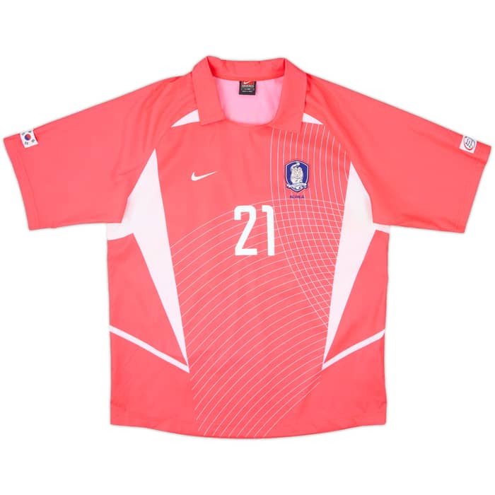 2002-03 South Korea Home Shirt J.S.Park #21 - 8/10 - (L)
