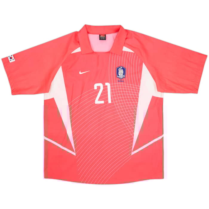 2002-03 South Korea Home Shirt J.S.Park #21 - 8/10 - (XL)