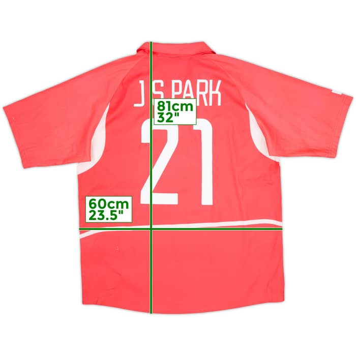 2002-03 South Korea Home Shirt J.S.Park #21 - 8/10 - (XL)