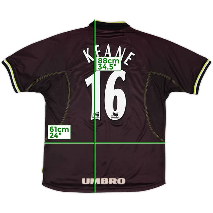 1998-99 Manchester United Third Shirt Keane #16 - 8/10 - (XL)