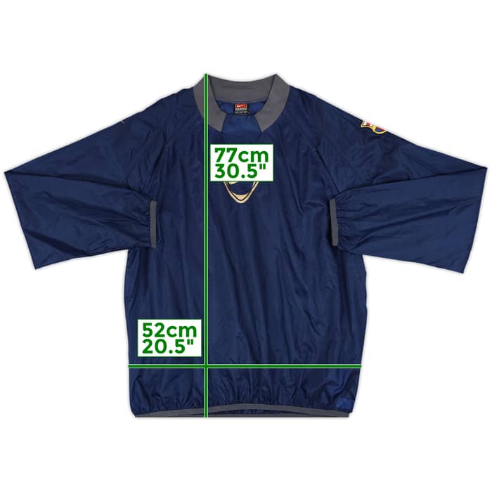 2001-02 Barcelona Nike Waterproof Drill Top - 8/10 - (M)