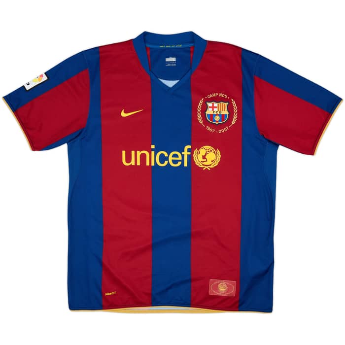 2007-08 Barcelona Home Shirt Ronaldinho #10 - 10/10 - (L)