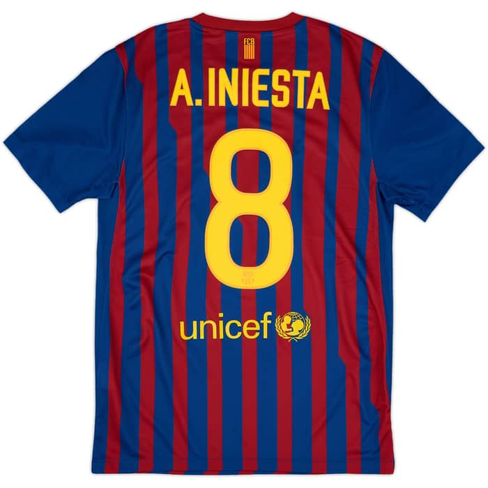 2011-12 Barcelona Home Shirt A.Iniesta #8 - 7/10 - (S)