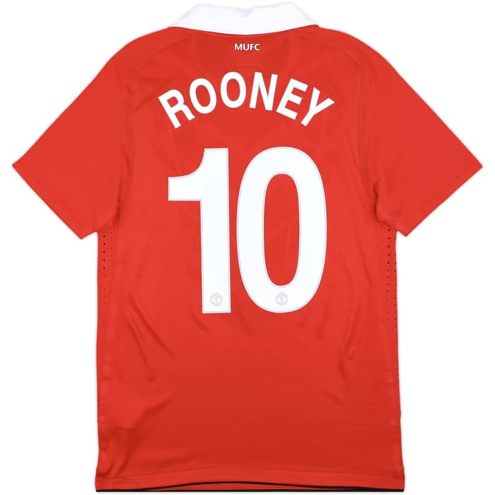 2010-11 Manchester United Authentic Home Shirt Rooney #10 (M)