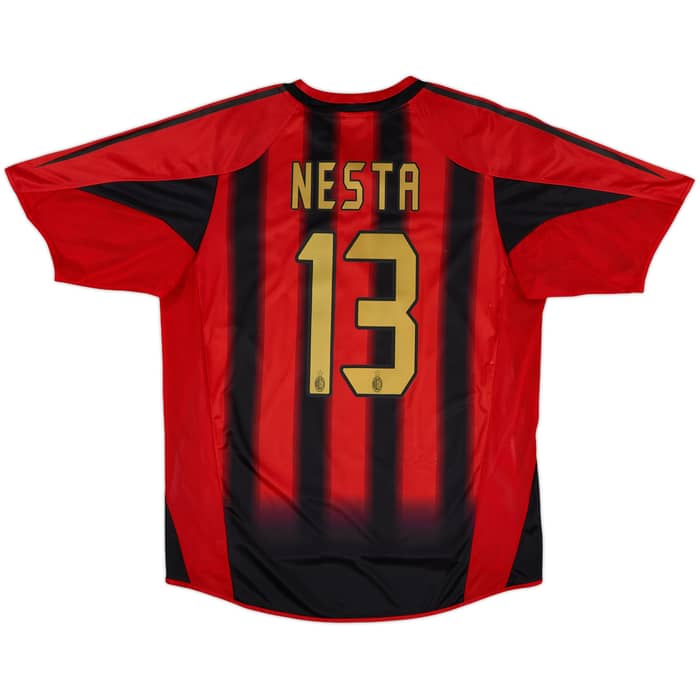 2004-05 AC Milan Home Shirt Nesta #13 - 8/10 - (L)