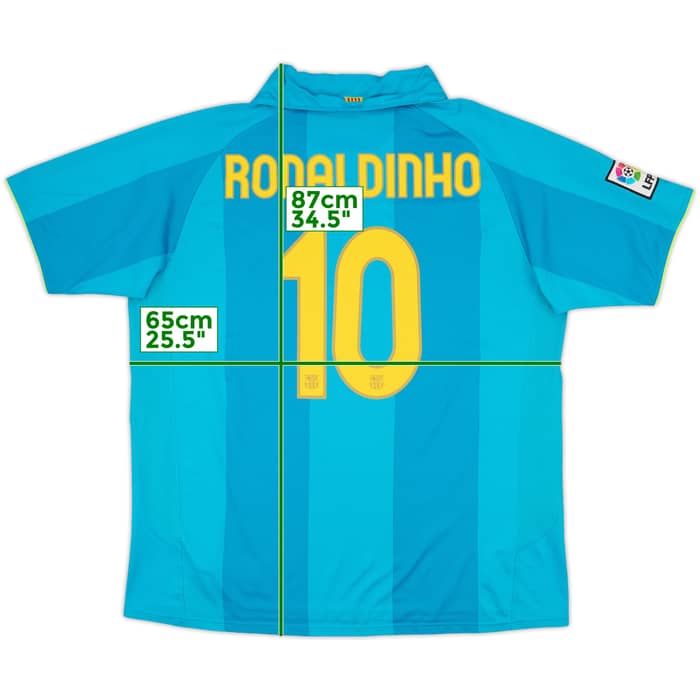 2007-09 Barcelona Away Shirt Ronaldinho #10 - 9/10 - (XXL)