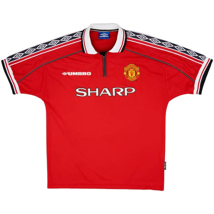 1998-00 Manchester United Home Shirt Beckham #7 - 9/10 - (L)