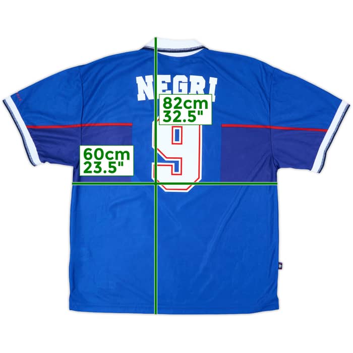 1997-99 Rangers Home Shirt Negri #9 - 9/10 - (XXL)