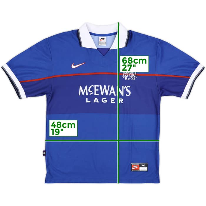 1997-99 Rangers Home Tennents Cup Final Shirt - 9/10 (M)