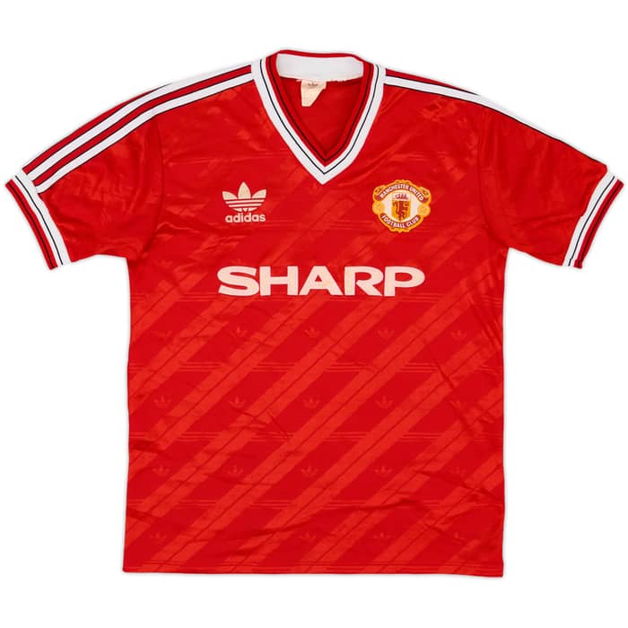 1986-88 Manchester United Home Shirt - 8/10 - (M)