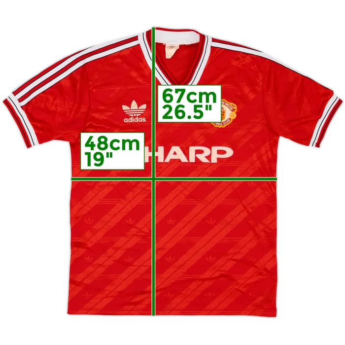 1986-88 Manchester United Home Shirt - 8/10 - (M)