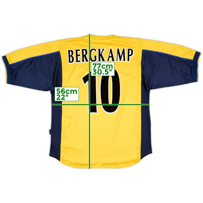1999-01 Arsenal Away Shirt Bergkamp #10 - 8/10 - (L)