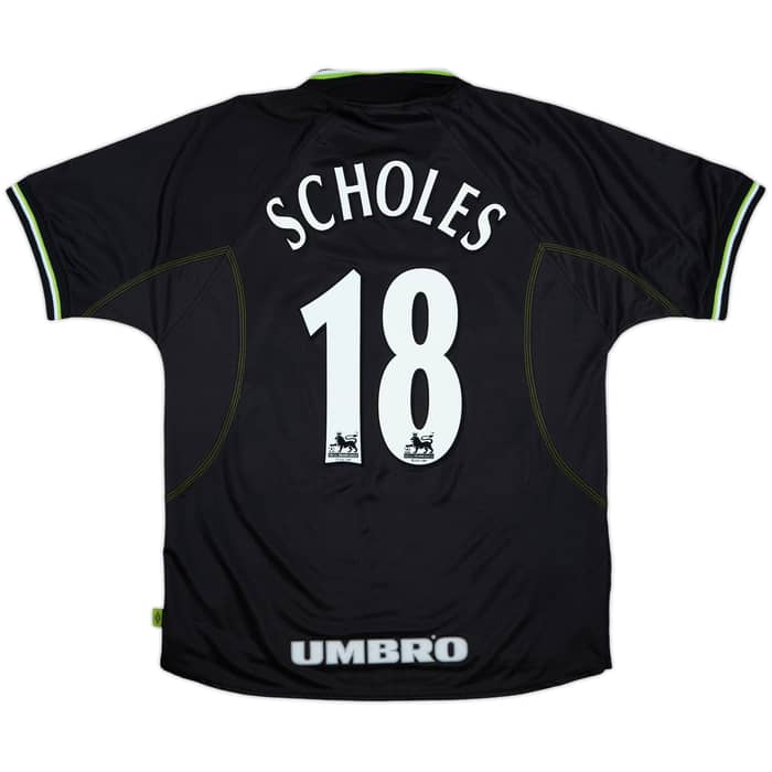 1998-99 Manchester United Third Shirt Scholes #18 - 8/10 - (L)