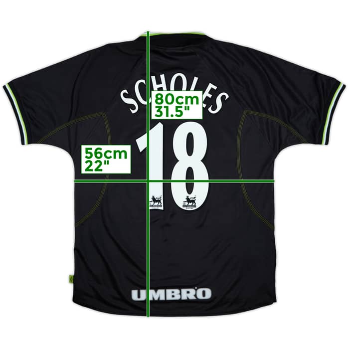 1998-99 Manchester United Third Shirt Scholes #18 - 8/10 - (L)