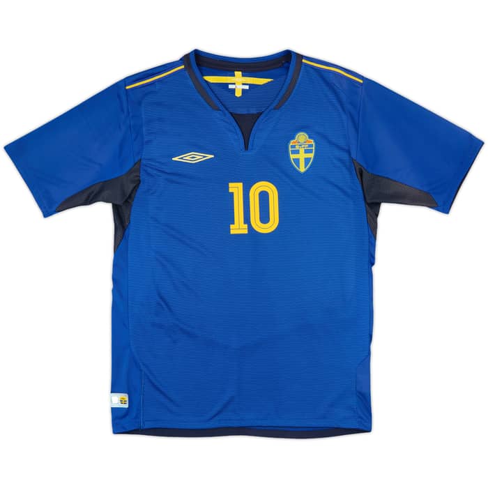 2004-06 Sweden Away Shirt Ibrahimovic #10 - 9/10 - (M)