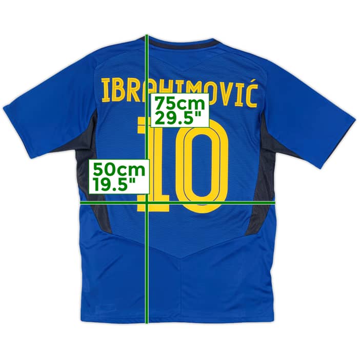 2004-06 Sweden Away Shirt Ibrahimovic #10 - 9/10 - (M)
