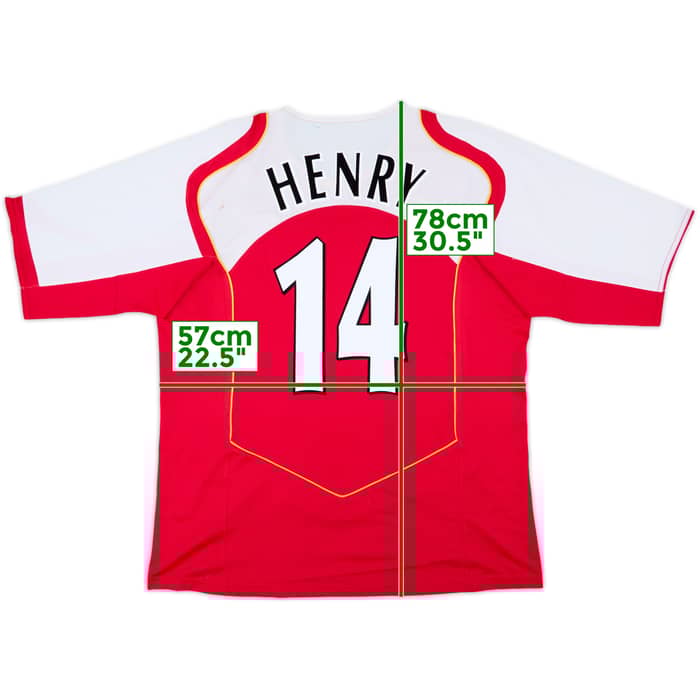 2004-05 Arsenal Home Shirt Henry #14 - 7/10 - (XL)