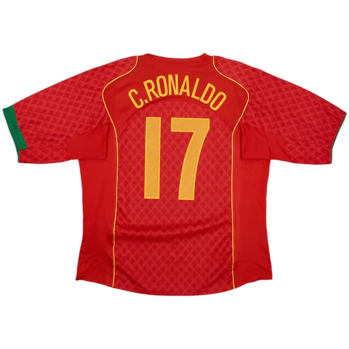 2004-06 Portugal Home Shirt C.Ronaldo #17 - 8/10 - (XL)