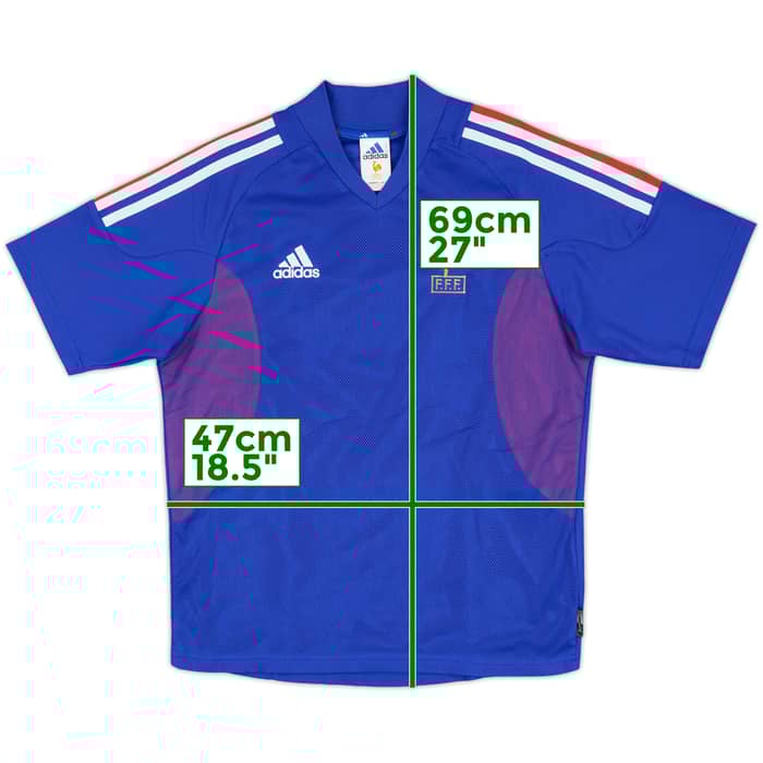 2002-04 France Home Shirt - 9/10 - (XL.Boys)