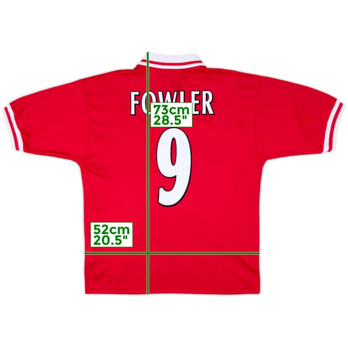 1996-98 Liverpool Home Shirt Fowler #9 - 10/10 - (L)