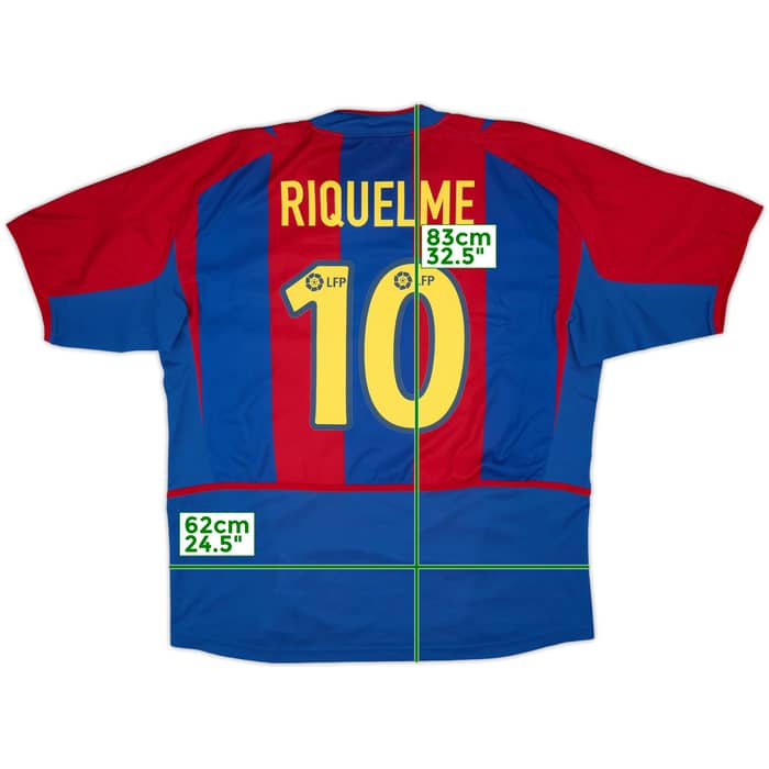 2002-03 Barcelona Home Shirt Riquelme #10 - 9/10 - (XL)