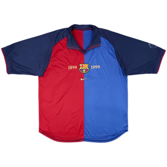 1999-00 Barcelona Centenary Home Shirt Guardiola #4 - 6/10 - (XXL)