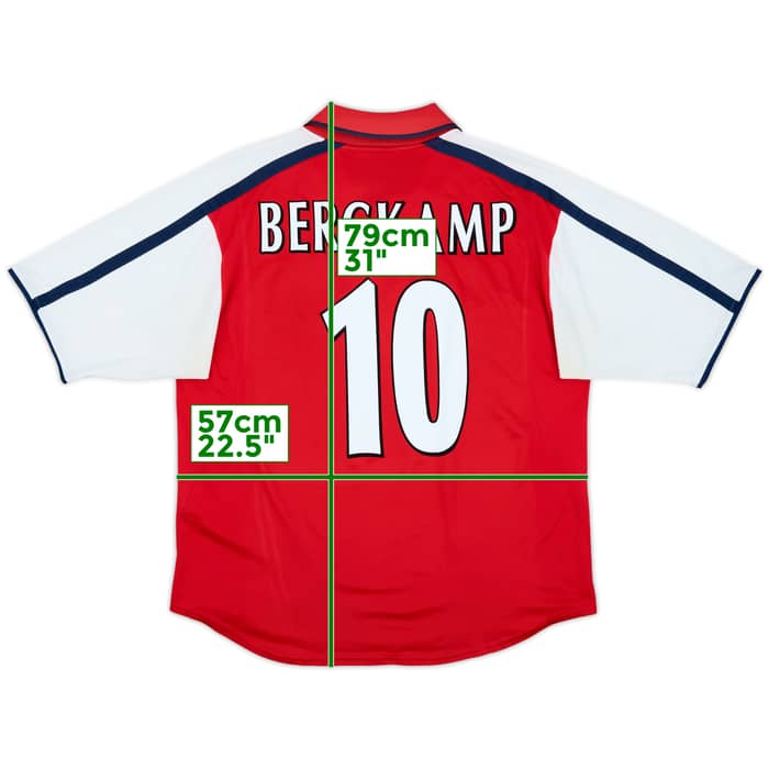 2000-02 Arsenal Home Shirt Bergkamp #10 - 6/10 - (L)