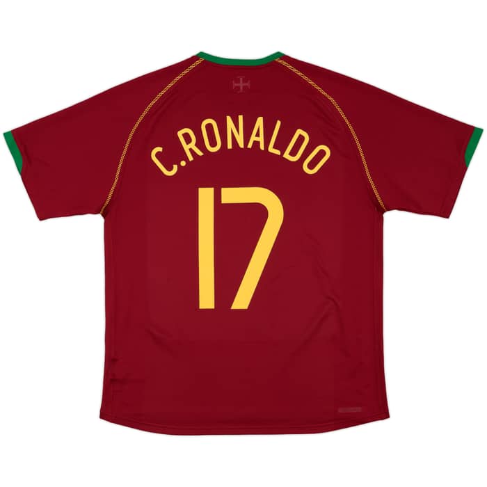 2006-08 Portugal Home Shirt C.Ronaldo #17 - 8/10 - (XL)