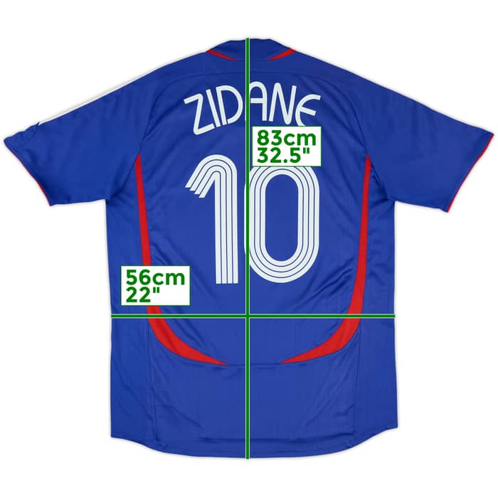 2006-07 France Home Shirt Zidane #10 - 8/10 - (L)