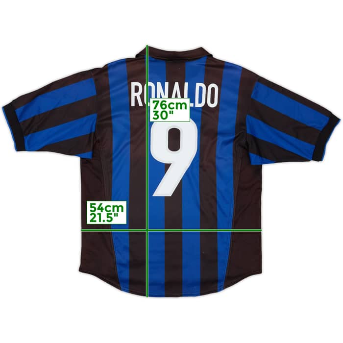 1998-99 Inter Milan Home Shirt Ronaldo #9 - 6/10 - (M)
