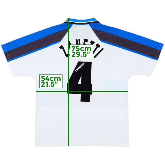 1996-97 Inter Milan Away Shirt Zanetti #4 - 9/10 - (L)