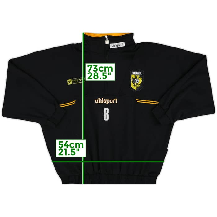 1999-00 Vitesse Player Issue Uhlsport 1/4 Zip Training Top #8 - 8/10 - (L/XL)
