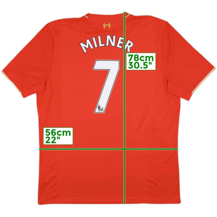 2015-16 Liverpool Home Shirt Milner #7 - 8/10 - (XXL)