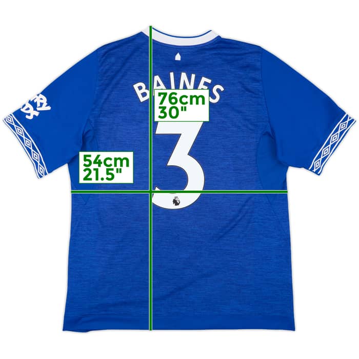 2018-19 Everton Home Shirt Baines #3 - 8/10 - (XL)