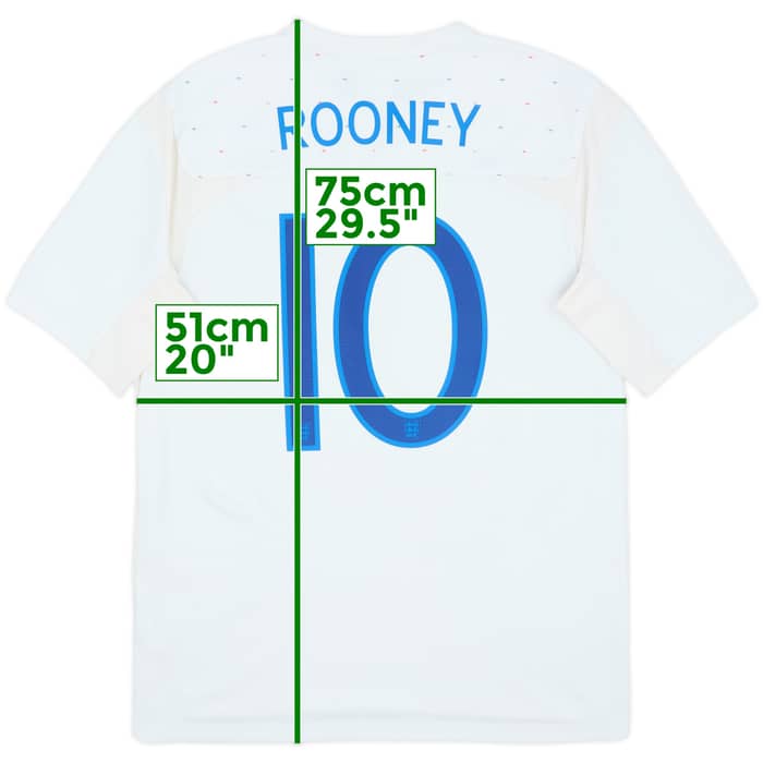 2010-11 England Home Shirt Rooney #10 - 8/10 - (L)