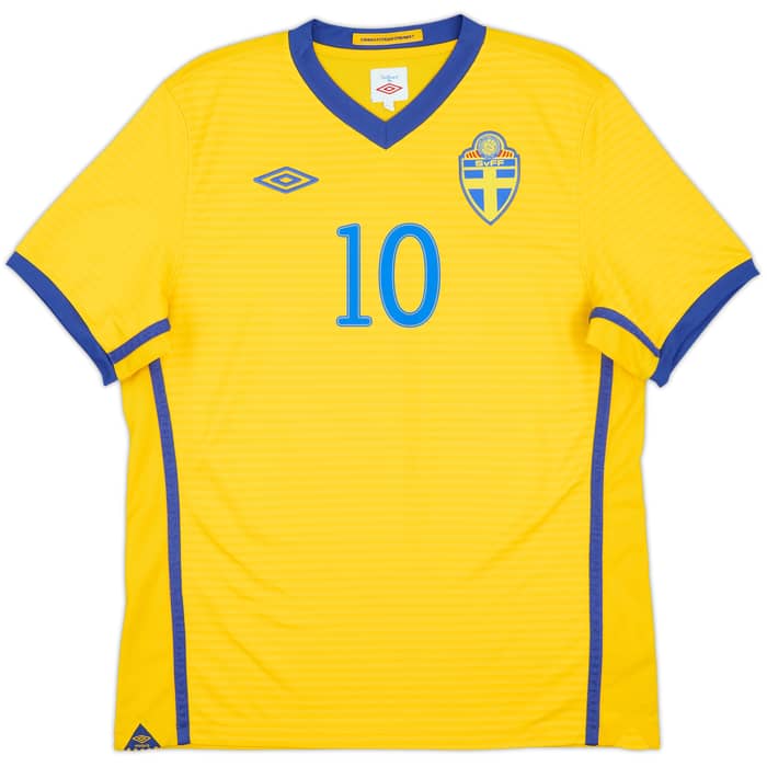 2010-11 Sweden Home Shirt Ibrahimovic #10 - 9/10 - (L)