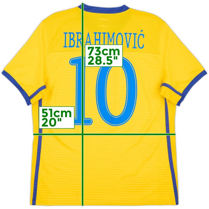 2010-11 Sweden Home Shirt Ibrahimovic #10 - 9/10 - (L)