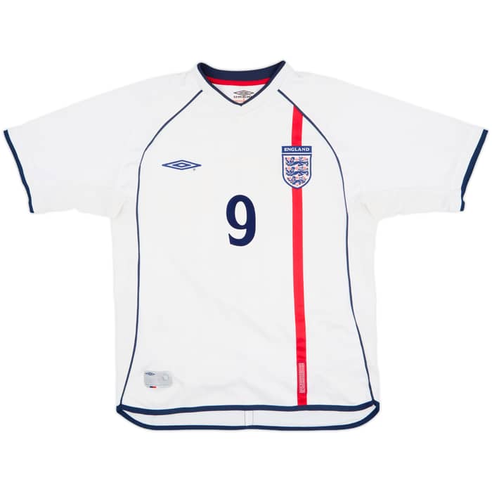 2001-03 England Home Shirt Fowler #9 - 7/10 - (M)