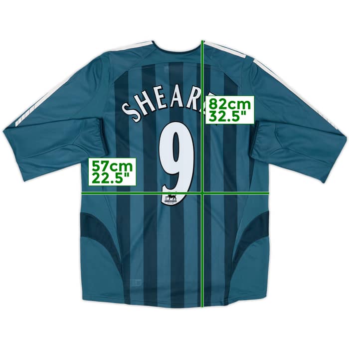 2005-06 Newcastle Away L/S Shirt Shearer #9 - 9/10 - (L)