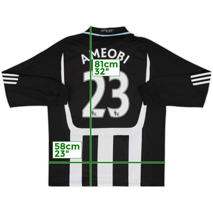 2007-09 Newcastle Home L/S Shirt Ameobi #23 - 8/10 - (L)