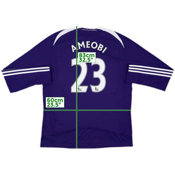 2008-09 Newcastle Away L/S Shirt Ameobi #23 - 8/10 - (XL)