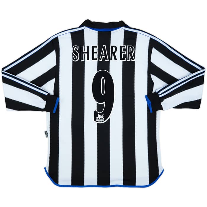 2000-01 Newcastle Home L/S Shirt Shearer #9 - 8/10 - (L)