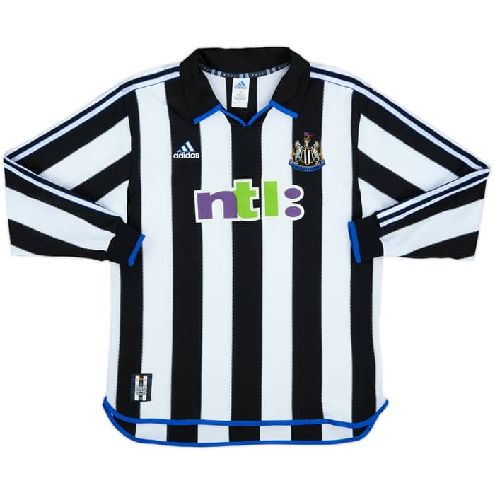 2000-01 Newcastle Home L/S Shirt Shearer #9 - 8/10 - (L)