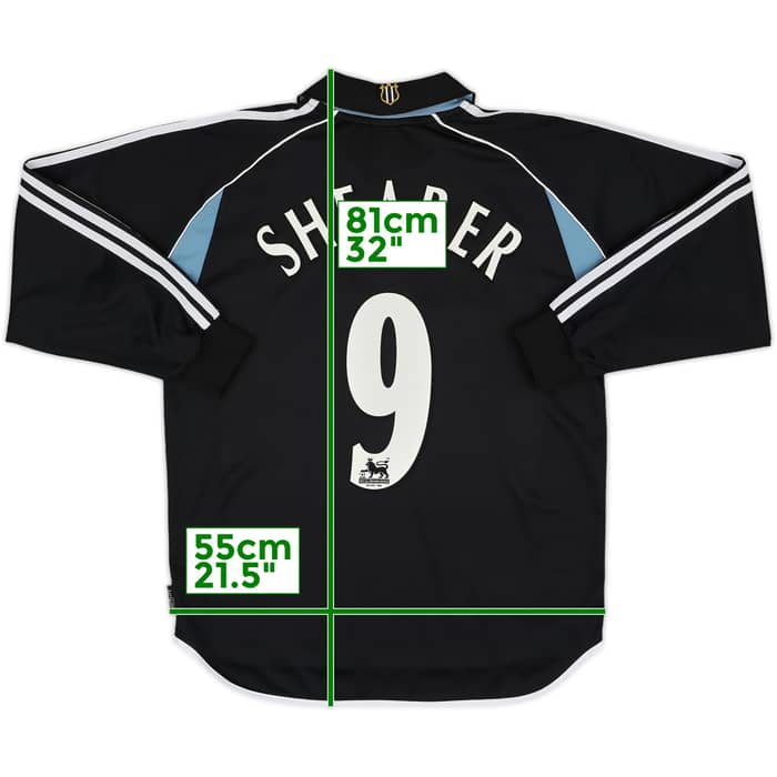 2000-01 Newcastle Away L/S Shirt Shearer #9 - 10/10 - (M)