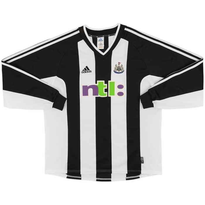 2001-03 Newcastle Home L/S Shirt Shearer #9 - 8/10 - (XL)