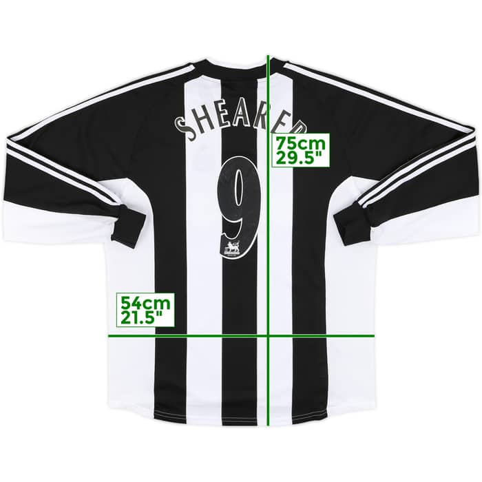 2001-03 Newcastle Home L/S Shirt Shearer #9 - 8/10 - (XL)