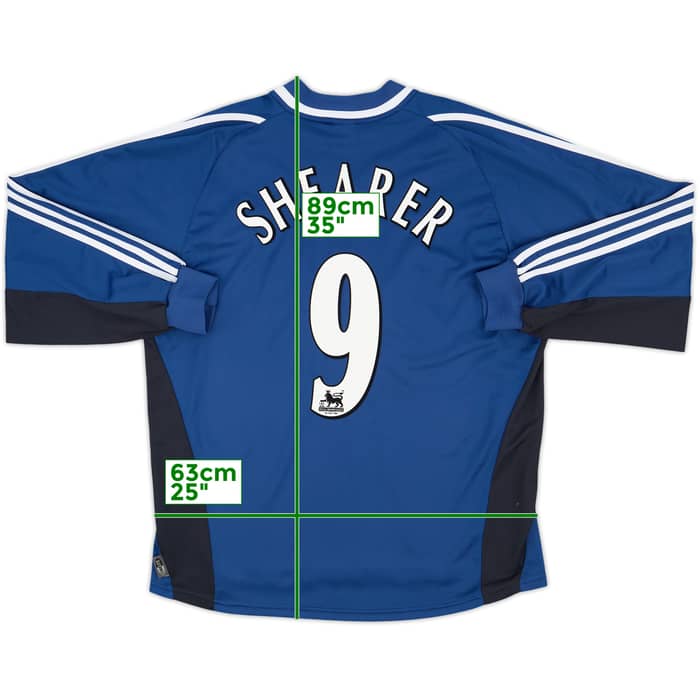2001-02 Newcastle Away L/S Shirt Shearer #9 - 9/10 - (XL)