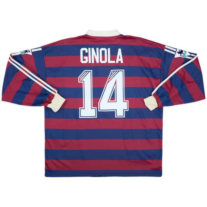 1995-96 Newcastle Away L/S Shirt Ginola #14 - 8/10 - (XL)