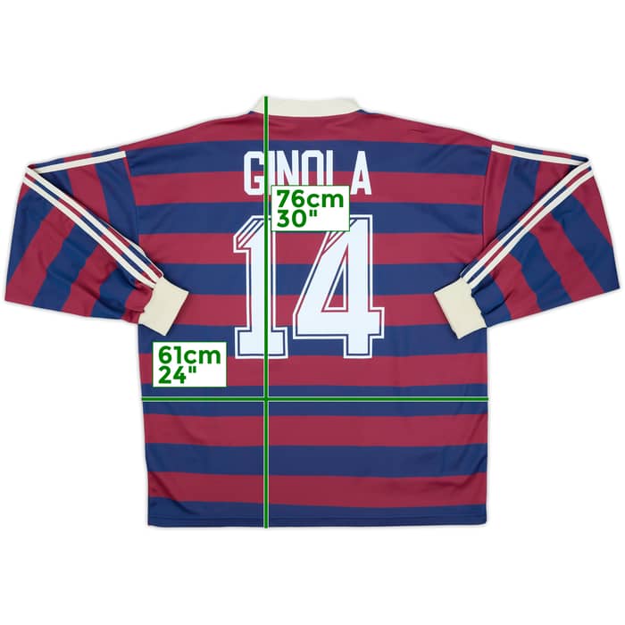 1995-96 Newcastle Away L/S Shirt Ginola #14 - 8/10 - (XL)
